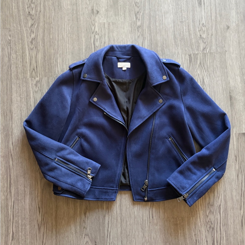 LOFT Navy Blue Structured Jacket